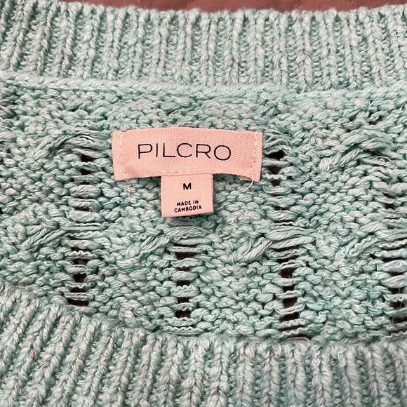 Anthropologie Pilcro Blue Longline Stitch Sweater/NWT/M - Picture 10 of 14